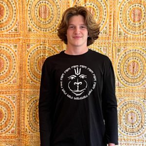 hanuman long sleeve white ink tee