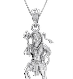 Bahubali Hanuman Sterling Silver Pendant
