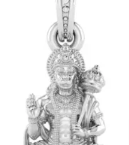 Lord Hanuman Ji Blessing Sterling Silver Pendant
